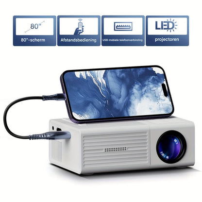 LumoBeam Ultra-Bright Mini Projector (3000 Lumens) – Compact HD Home & Outdoor Cinema