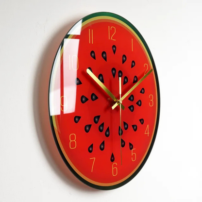 Modern Large Glass Wall Clock – Elegant Minimalist Design for Kitchen & Living Room