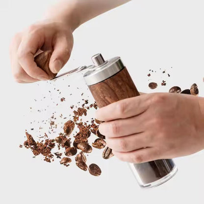 Brewora | Handcrafted Wooden Coffee Grinder – Adjustable Manual Mill for Freshly Ground Coffee