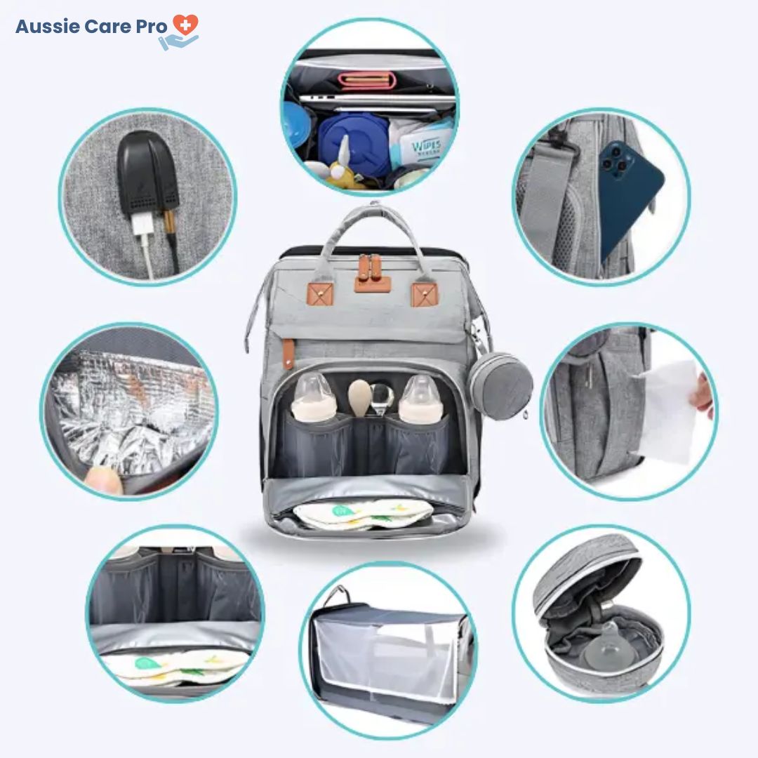 Baby Diaper Bag with Changing Station – Waterproof Backpack