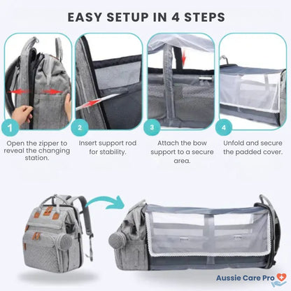 Baby Diaper Bag with Changing Station – Waterproof Backpack