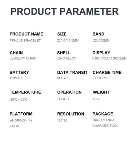 Waterproof Fitness Tracker – Smart Bracelet for Women