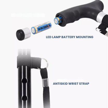 Premium Orthopedic Walking Cane for Seniors – Adjustable, Anti-Slip & Ergonomic Design