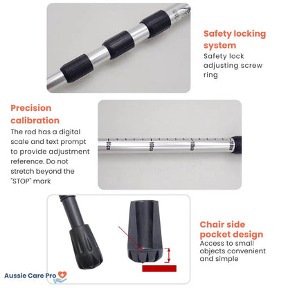 Adjustable Orthopedic Walking Cane – Lightweight, Foldable & Ergonomic Support Stick
