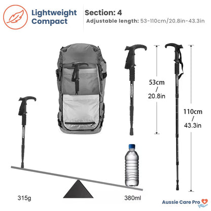Adjustable Orthopedic Walking Cane – Lightweight, Foldable & Ergonomic Support Stick
