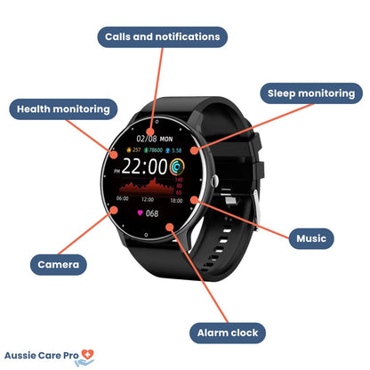 VitalSync Smart Health Watch – Blood Pressure, Heart Rate & SpO₂ Monitor, Sleep Tracker, Fitness Watch