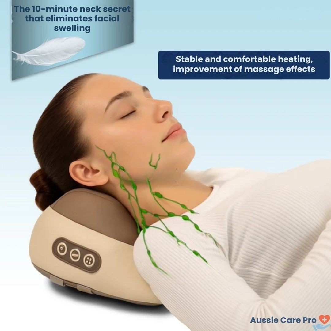 Lymphatic Drainage Massage Pillow – Heat & Neck Relief