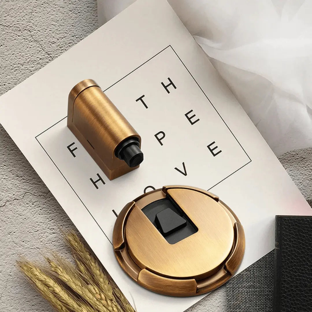 HoldMate Magnetic Door Stopper – No-Drill Installation, Strong Hold & Sleek Design