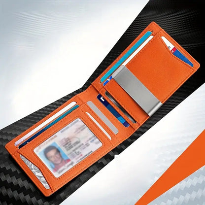 TravelPrime | RFID Blocking Slim Travel Wallet – Carbon Look Minimalist Bi-Fold for Men