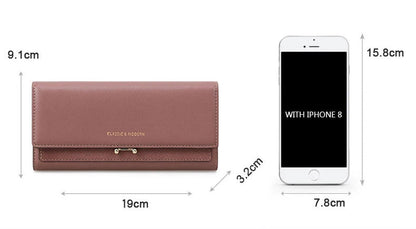 Women's Luxury Long Wallet – Elegant Clutch Purse with Card & Phone Holder
