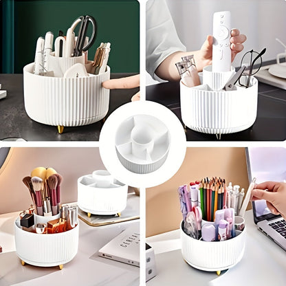 GlamSpin – 360° Rotating Makeup & Desk Organiser with 5 Compartments