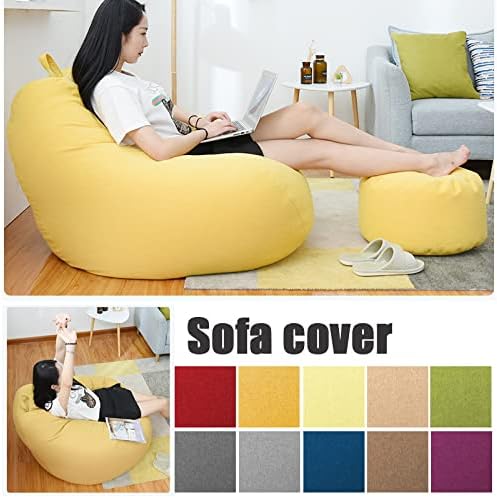 Luxury Linen Bean Bag – Ergonomic & Stylish Comfort Seating