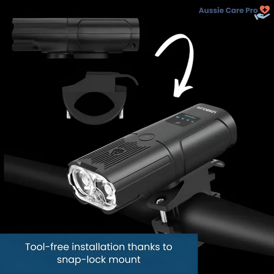 Ultra Bright Bike Light – 6000 Lumen Rechargeable Headlight