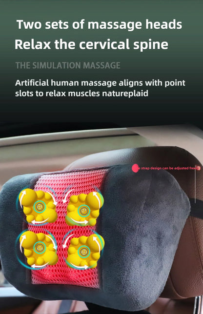 Full Body Shiatsu Back Massager with Heat – Deep Kneading Seat Cushion