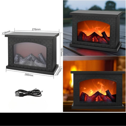 RadiantFlame LED Lantern – Realistic Flame Table Lamp for Cozy Ambient Lighting