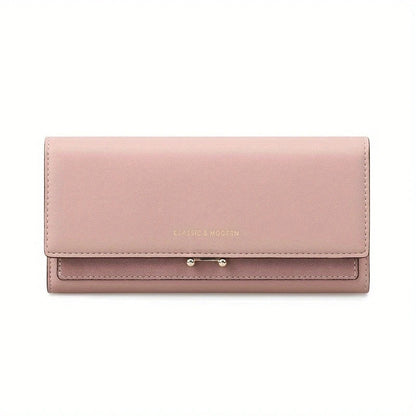 Women's Luxury Long Wallet – Elegant Clutch Purse with Card & Phone Holder