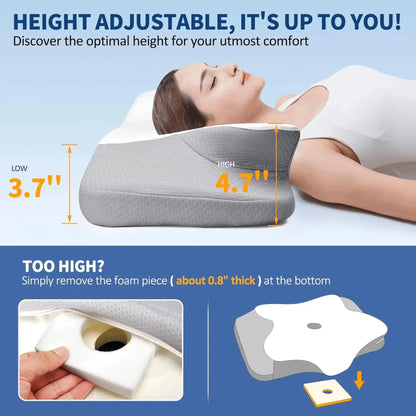 Butterfly Memory Foam Pillow - Orthopedic Pain Relief Shaped Pillow