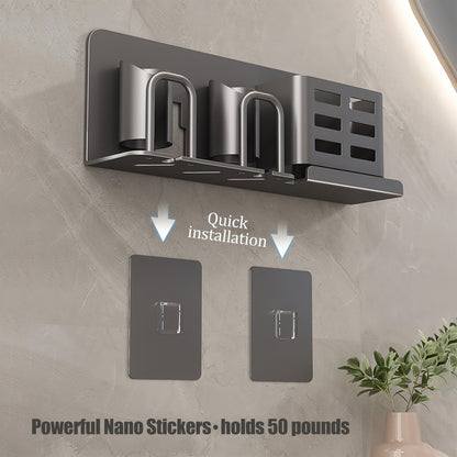 BristleHub Wall-Mounted Electric Toothbrush Holder – Aluminium Bathroom Organizer with Drainage Holes