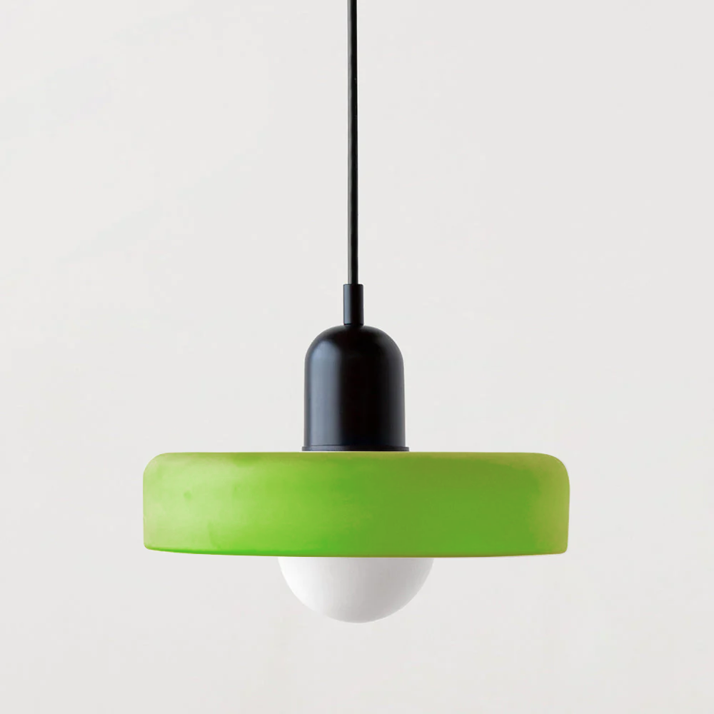 Coloured Glass Pendant Light – Elegant Bauhaus-Style Hanging Lamp for Living Room & Dining Area