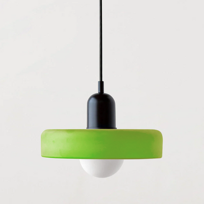 Coloured Glass Pendant Light – Elegant Bauhaus-Style Hanging Lamp for Living Room & Dining Area