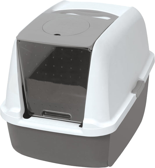 PetHome XL Cat Litter Box – Extra Large Covered Litter Tray with Odor Control