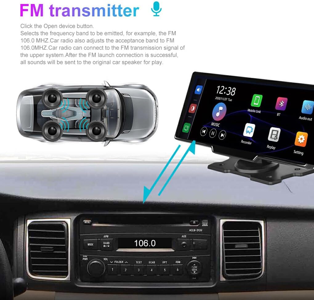 CarVision Pro – Smart Car Display with Apple CarPlay, Android Auto & Dash Camera