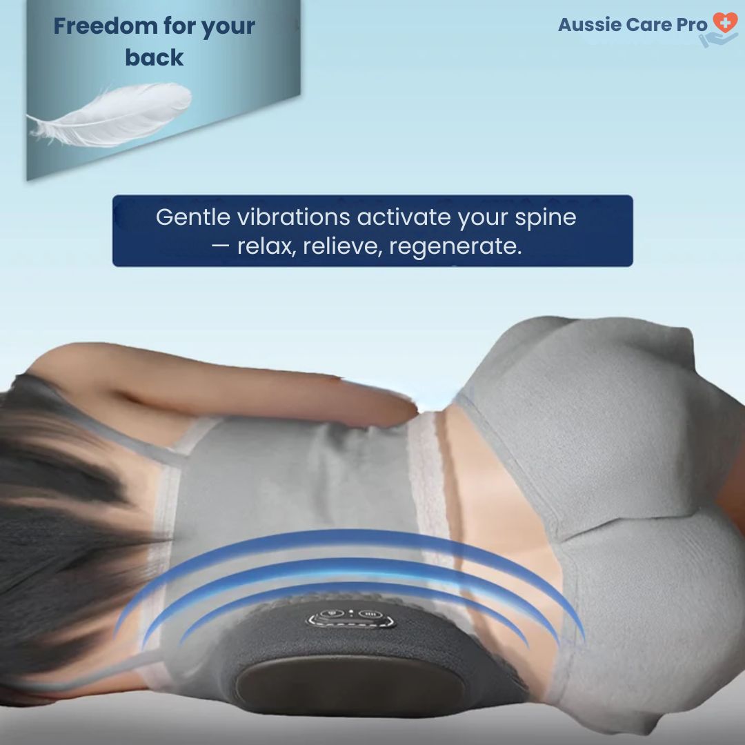 Back Pain Relief Device – Massage, Heat & Stretch Support