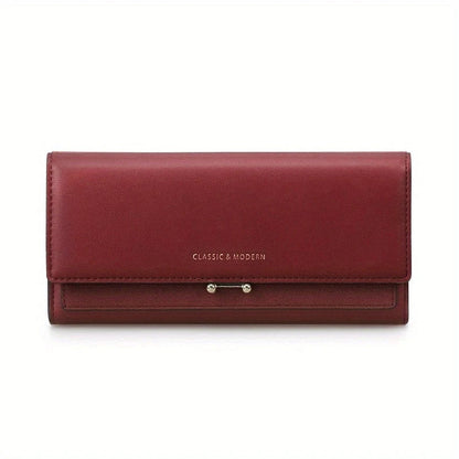 Women's Luxury Long Wallet – Elegant Clutch Purse with Card & Phone Holder