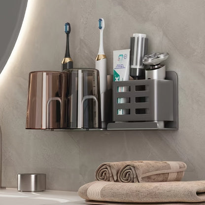 BristleHub Wall-Mounted Electric Toothbrush Holder – Aluminium Bathroom Organizer with Drainage Holes
