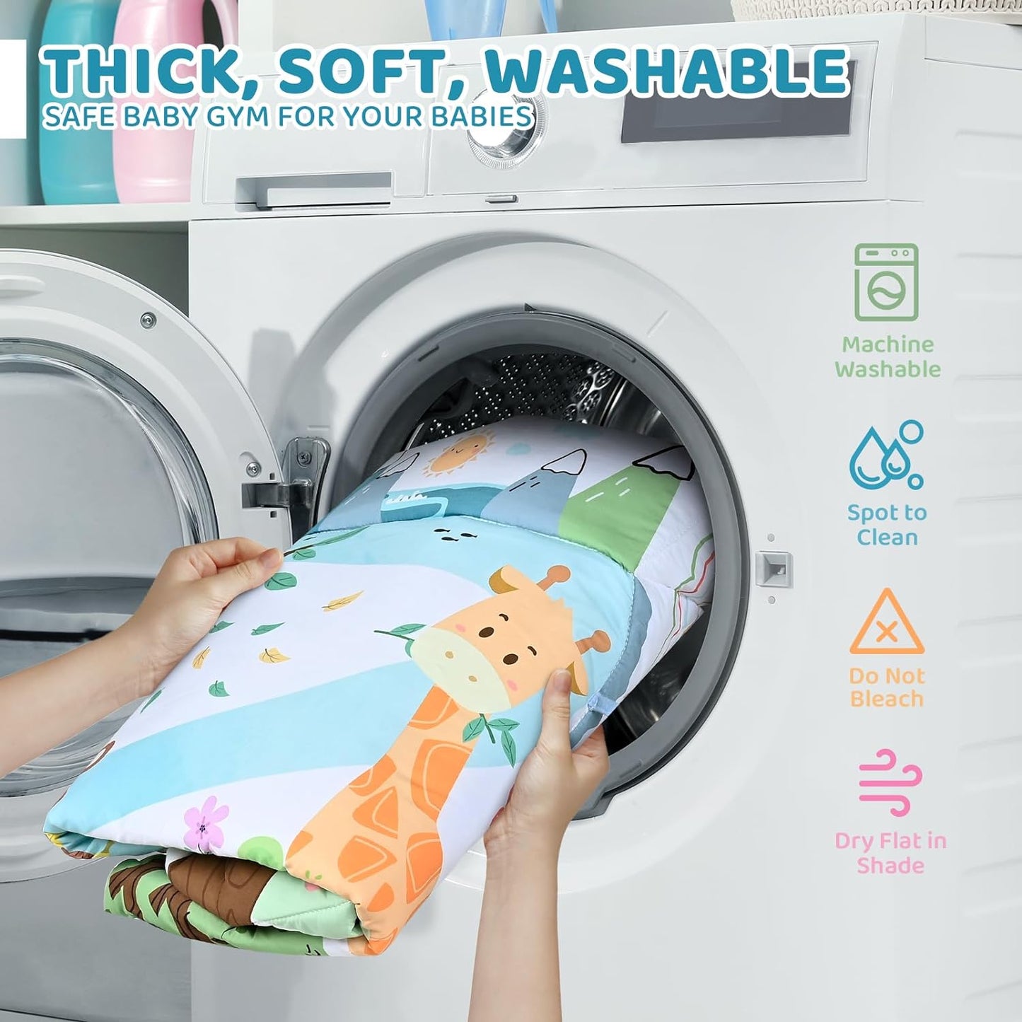 SensoryHaven 8-in-1 Baby Play Mat with Toys