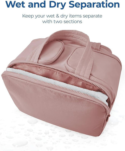 4-in-1 Puffy Toiletry Bag for Women – Large Travel Makeup & Skincare Organiser