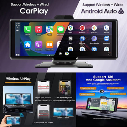 CarVision Pro – Smart Car Display with Apple CarPlay, Android Auto & Dash Camera