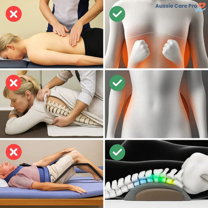 Back Pain Relief Device – Massage, Heat & Stretch Support
