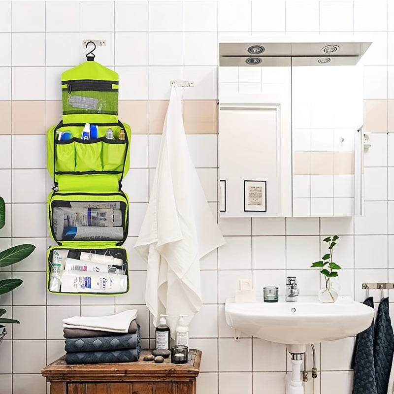 Compact Hanging Toiletry Organizer – Travel Bathroom Storage Bag