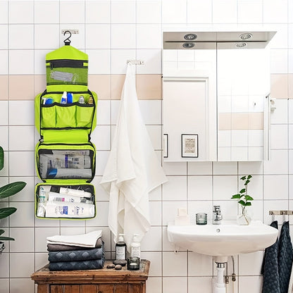 Compact Hanging Toiletry Organizer – Travel Bathroom Storage Bag