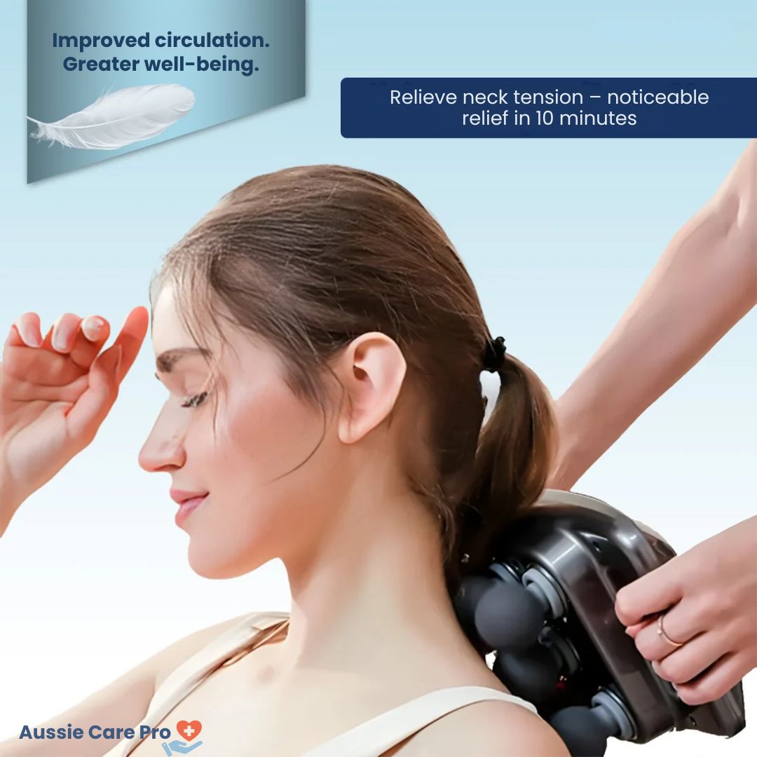 Aussie Care Pro NeckVital – 4-in-1 Neck Massager with Heat & EMS