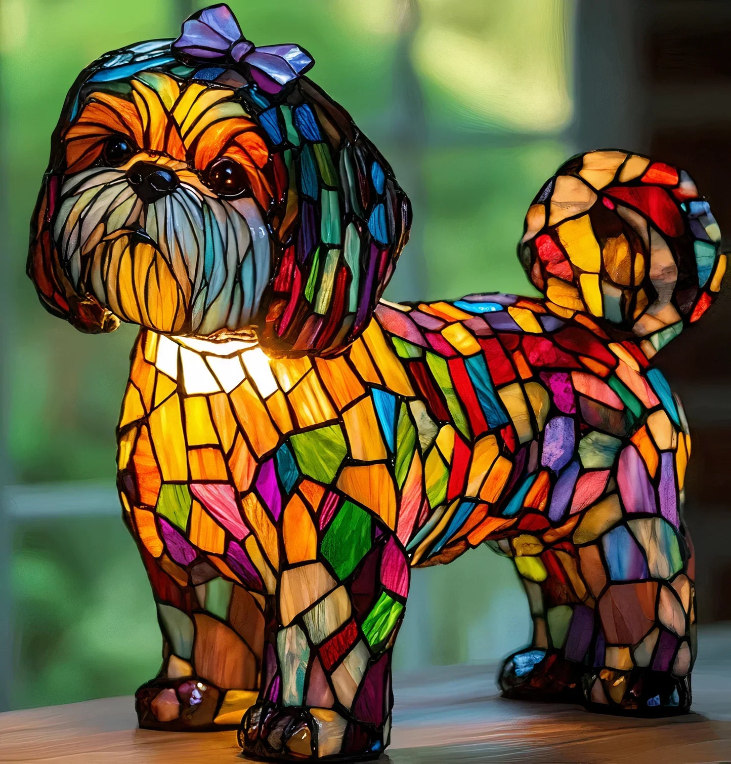GlowPaw Dog Tribute Lamp – Handmade Acrylic Night Light for Dog Lovers (USB Powered)