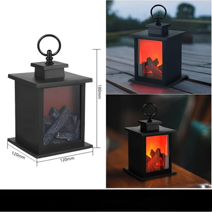 RadiantFlame LED Lantern – Realistic Flame Table Lamp for Cozy Ambient Lighting