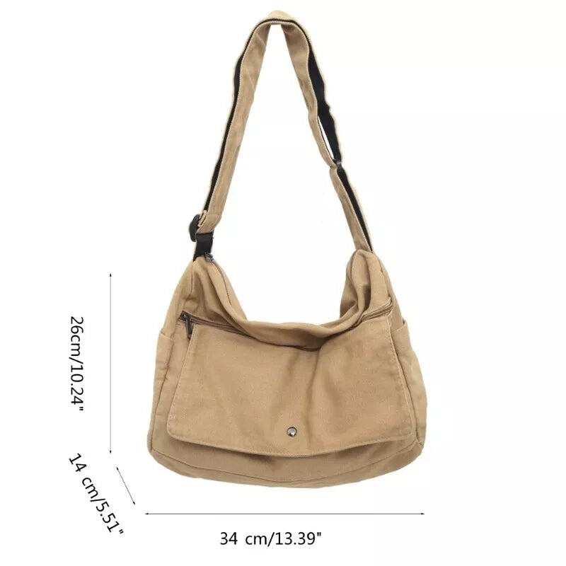 CrossStream – Stylish Canvas Messenger Shoulder Sling Bag for Everyday Use