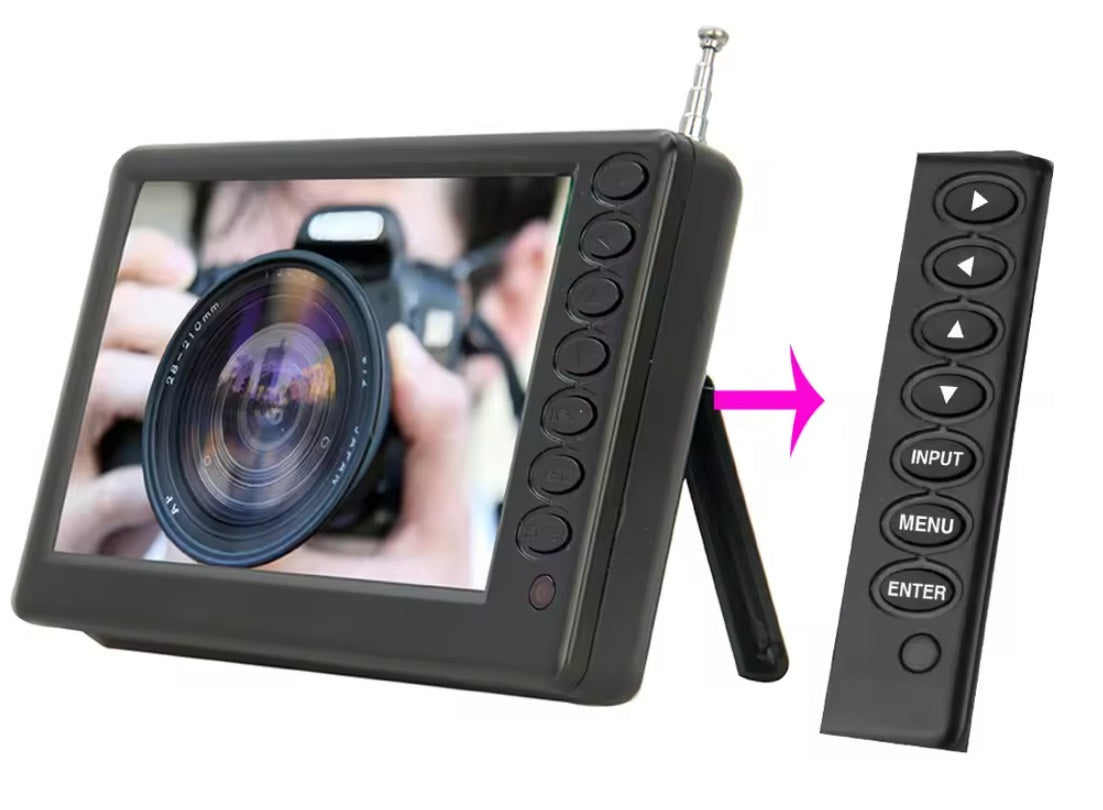 Portable Rechargeable Mini LED TV – 9-Inch Widescreen Battery Operated Television