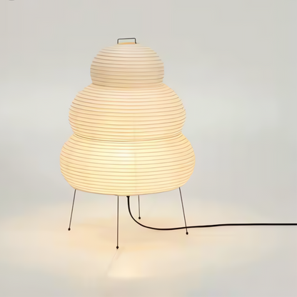 Zen Floor Lamp – Japanese Wabi-Sabi Style with 3-Mode Dimmable LED Light