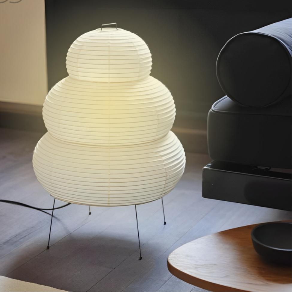 Zen Floor Lamp – Japanese Wabi-Sabi Style with 3-Mode Dimmable LED Light