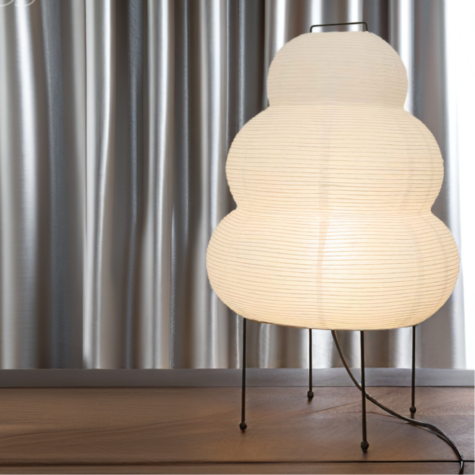 Zen Floor Lamp – Japanese Wabi-Sabi Style with 3-Mode Dimmable LED Light