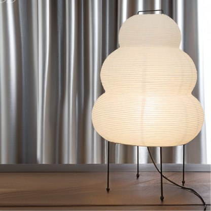 Zen Floor Lamp – Japanese Wabi-Sabi Style with 3-Mode Dimmable LED Light