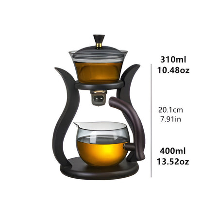 Artisan Magnetic Glass Teapot Set with Infuser – Elegant Drip-Free Glass Teapot for Loose Leaf Tea