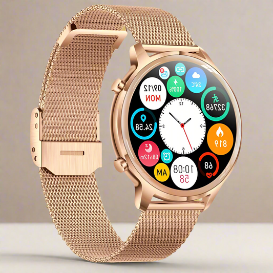 Aurora – Stylish Smartwatch for Women with Health & Notification Features