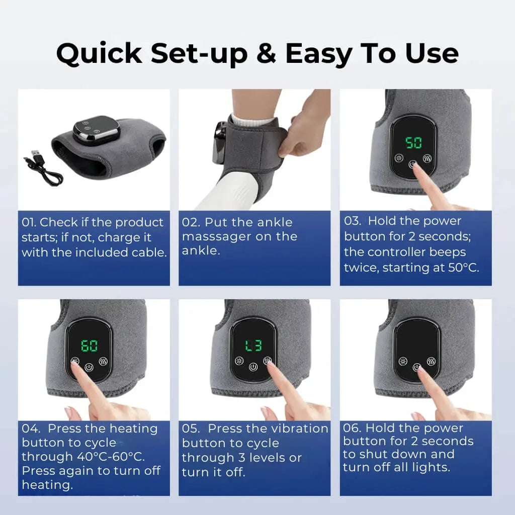 Cordless Ankle Massager with Heat