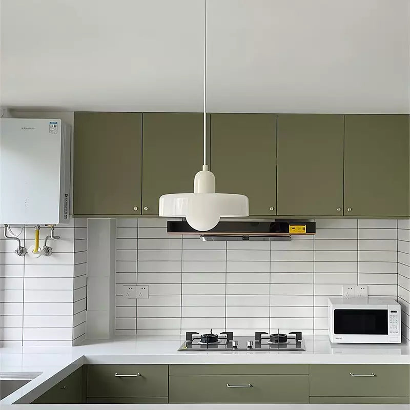 Coloured Glass Pendant Light – Elegant Bauhaus-Style Hanging Lamp for Living Room & Dining Area