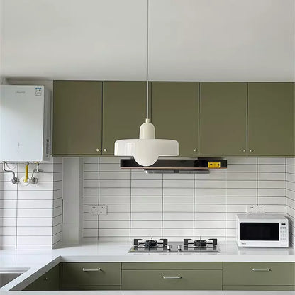 Coloured Glass Pendant Light – Elegant Bauhaus-Style Hanging Lamp for Living Room & Dining Area