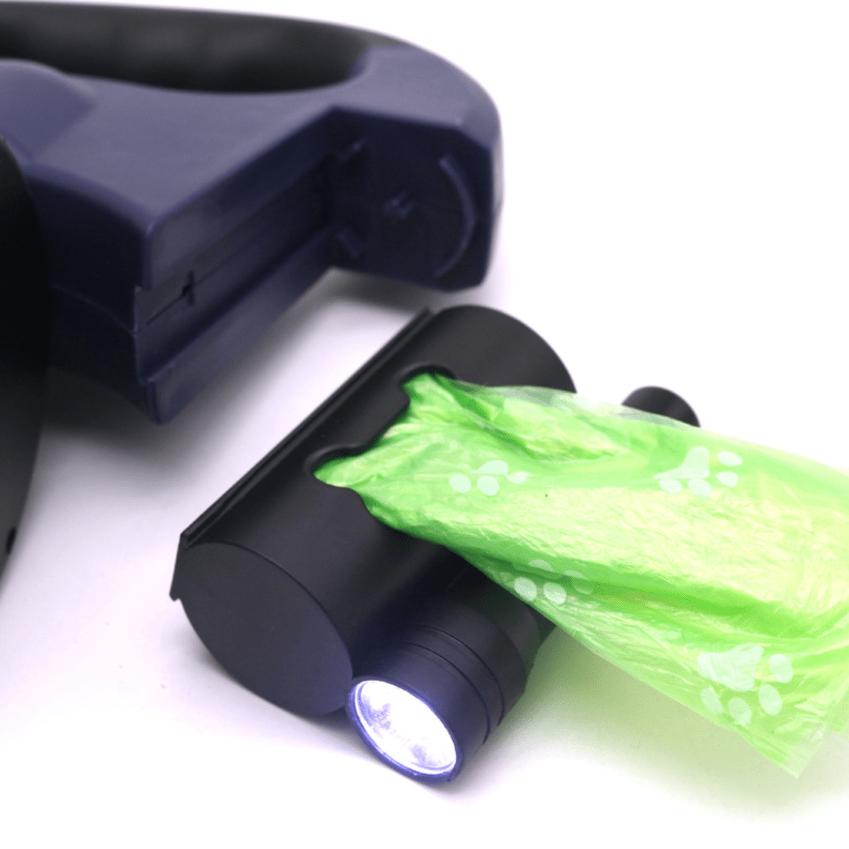 DoubleDog Retractable Dual Dog Lead with Anti-Tangle Swivel & Built-in Torch – 4m Extendable for Two Dogs